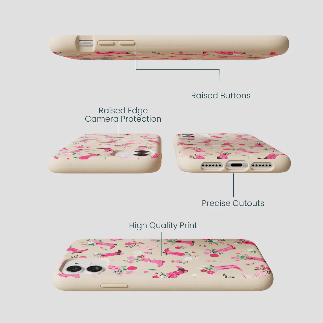 Seashell Boots N Flowers iPhone 11 Case - Image 3