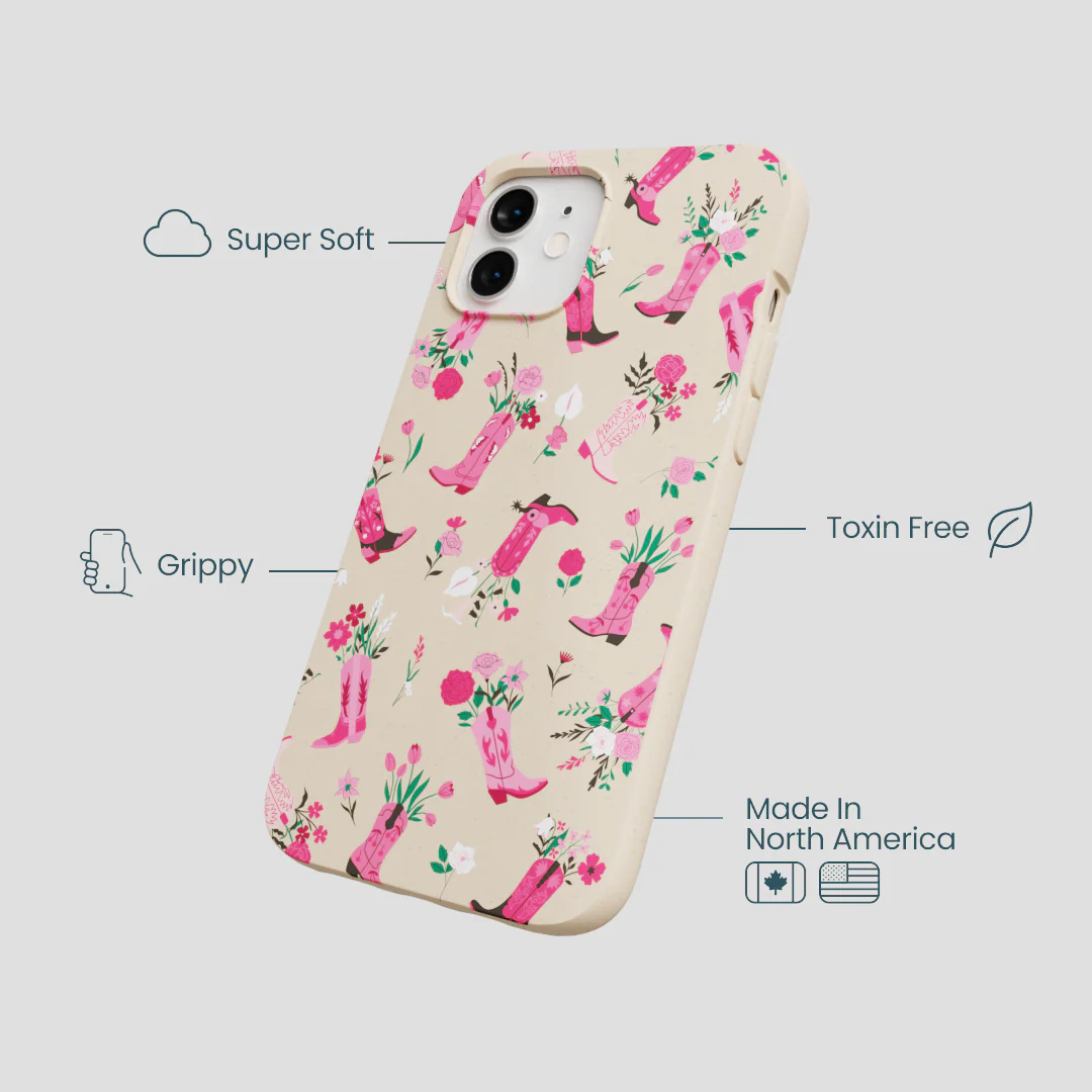 Seashell Boots N Flowers iPhone 12/ iPhone 12 Pro Case - Image 4