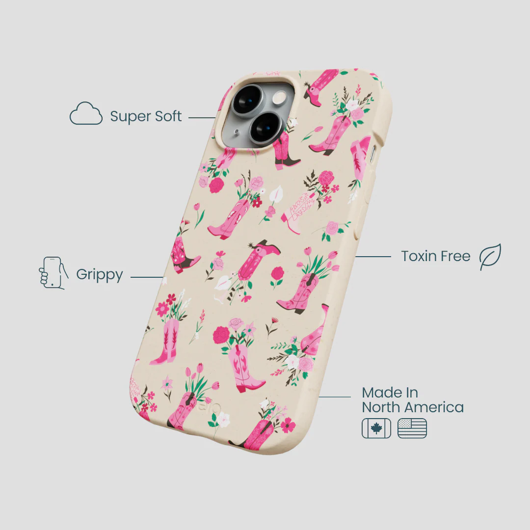 Seashell Boots N Flowers iPhone 14 Case - Image 4