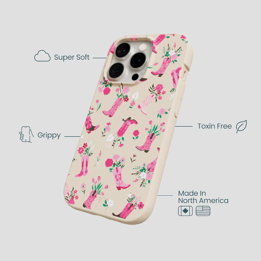 Seashell Boots N Flowers iPhone 14 Pro Case - Image 4