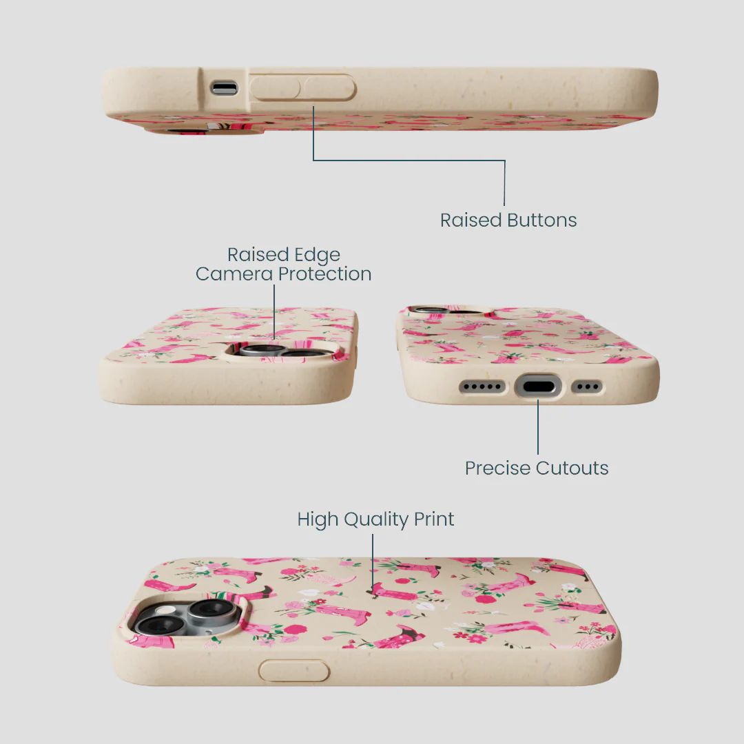 Seashell Boots N Flowers iPhone 15 Case - Image 3