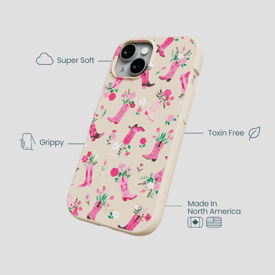 Seashell Boots N Flowers iPhone 15 Case - Image 4