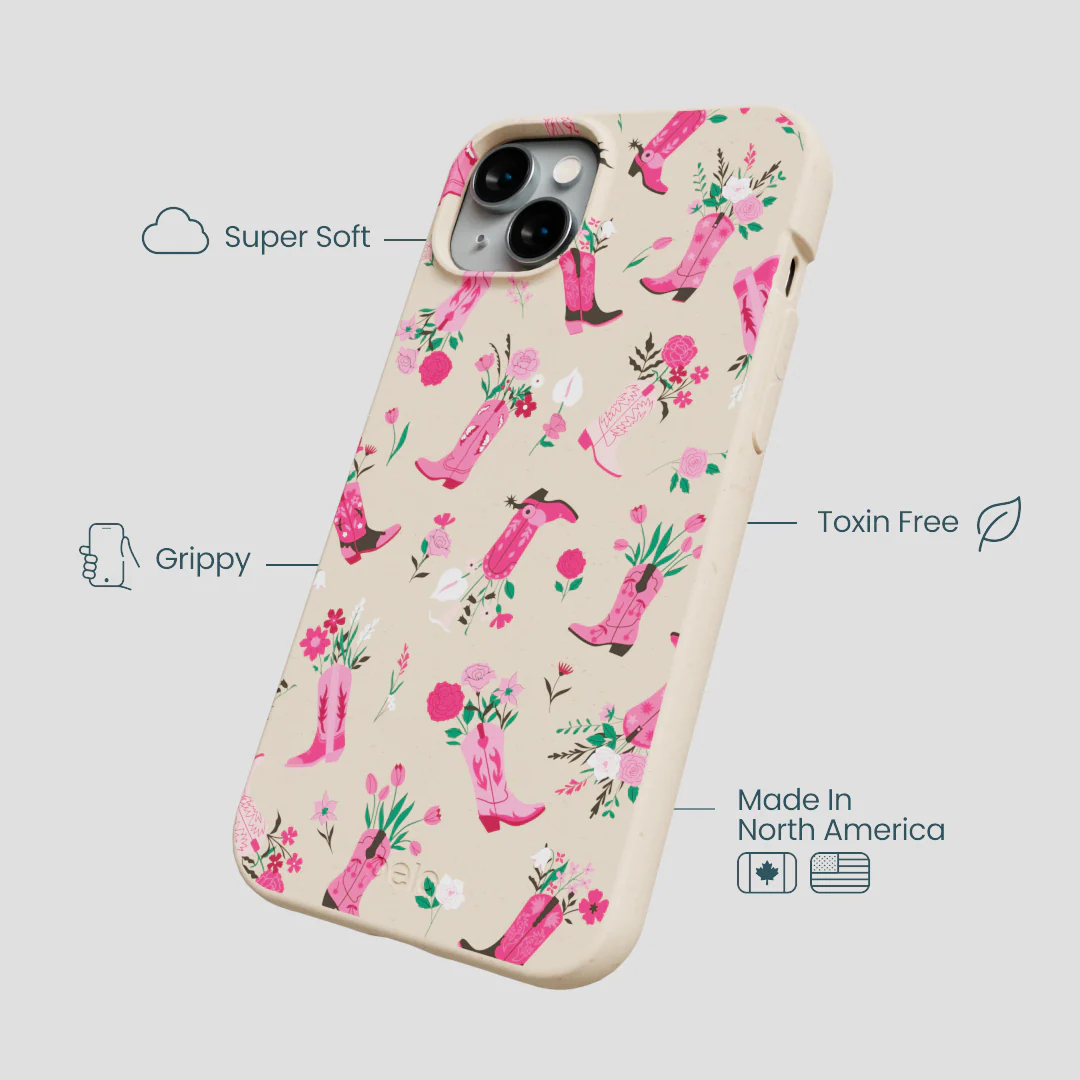 Seashell Boots N Flowers iPhone 15 Plus Case - Image 4