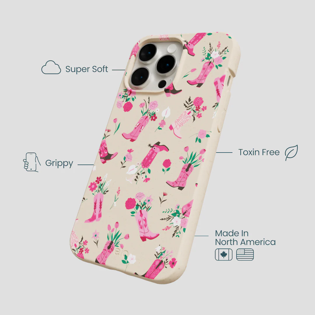 Seashell Boots N Flowers iPhone 15 Pro Max Case - Image 4