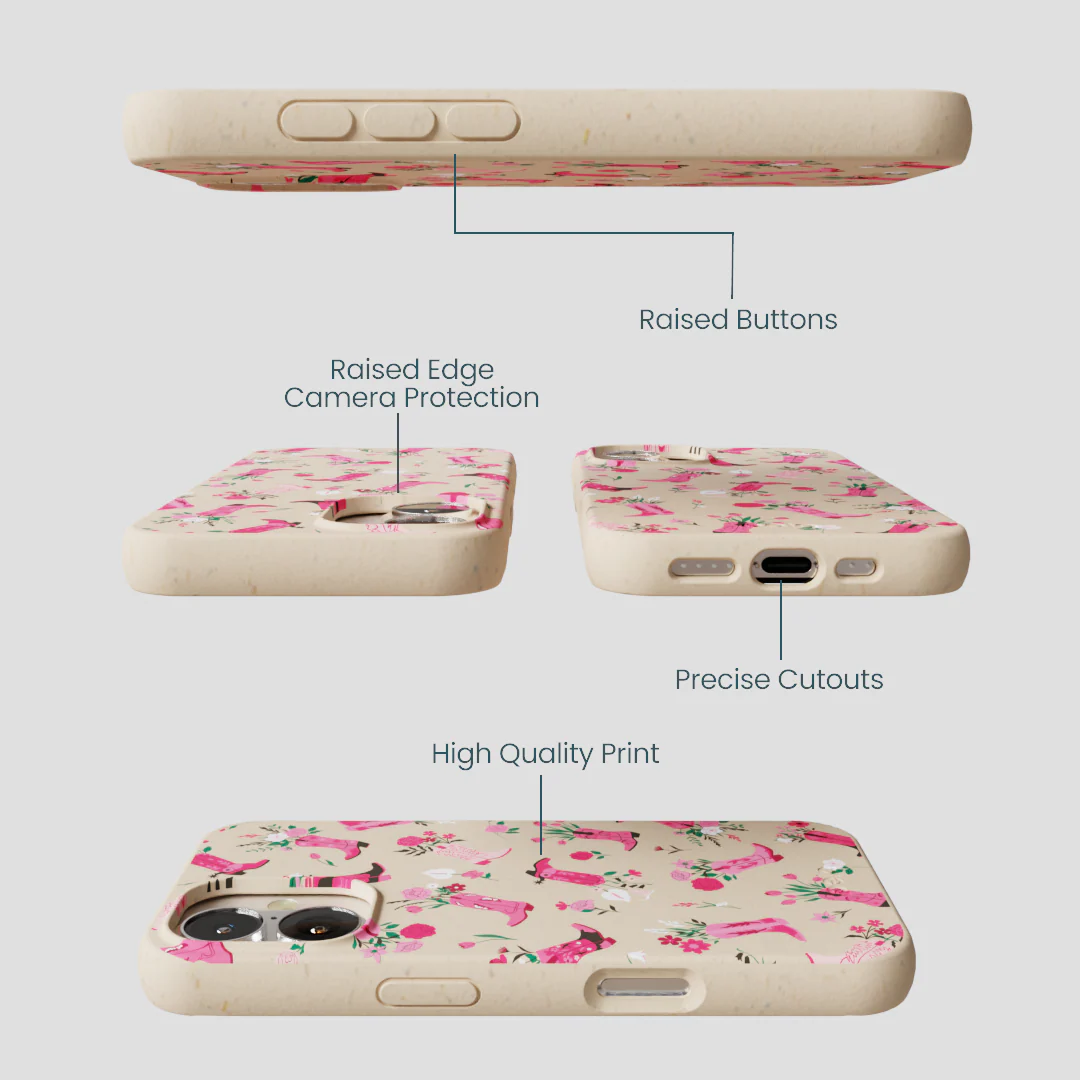 Seashell Boots N Flowers iPhone 16 Case - Image 3