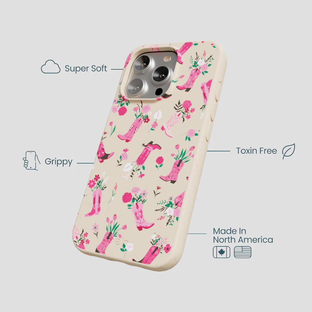 Seashell Boots N Flowers iPhone 16 Pro Case - Image 4