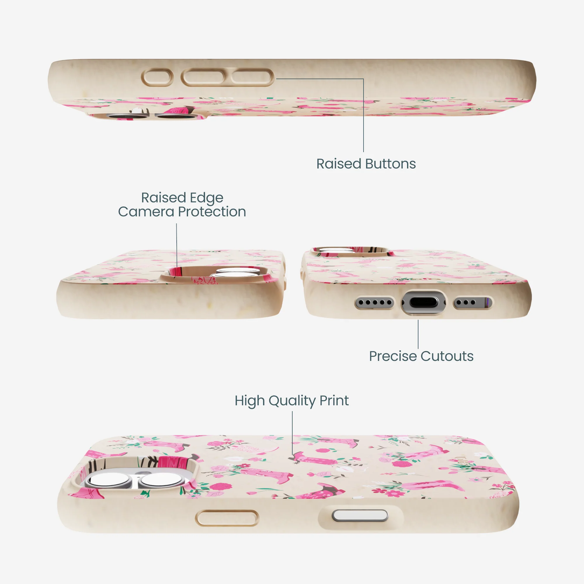Seashell Boots N Flowers iPhone 17 Case - Image 3