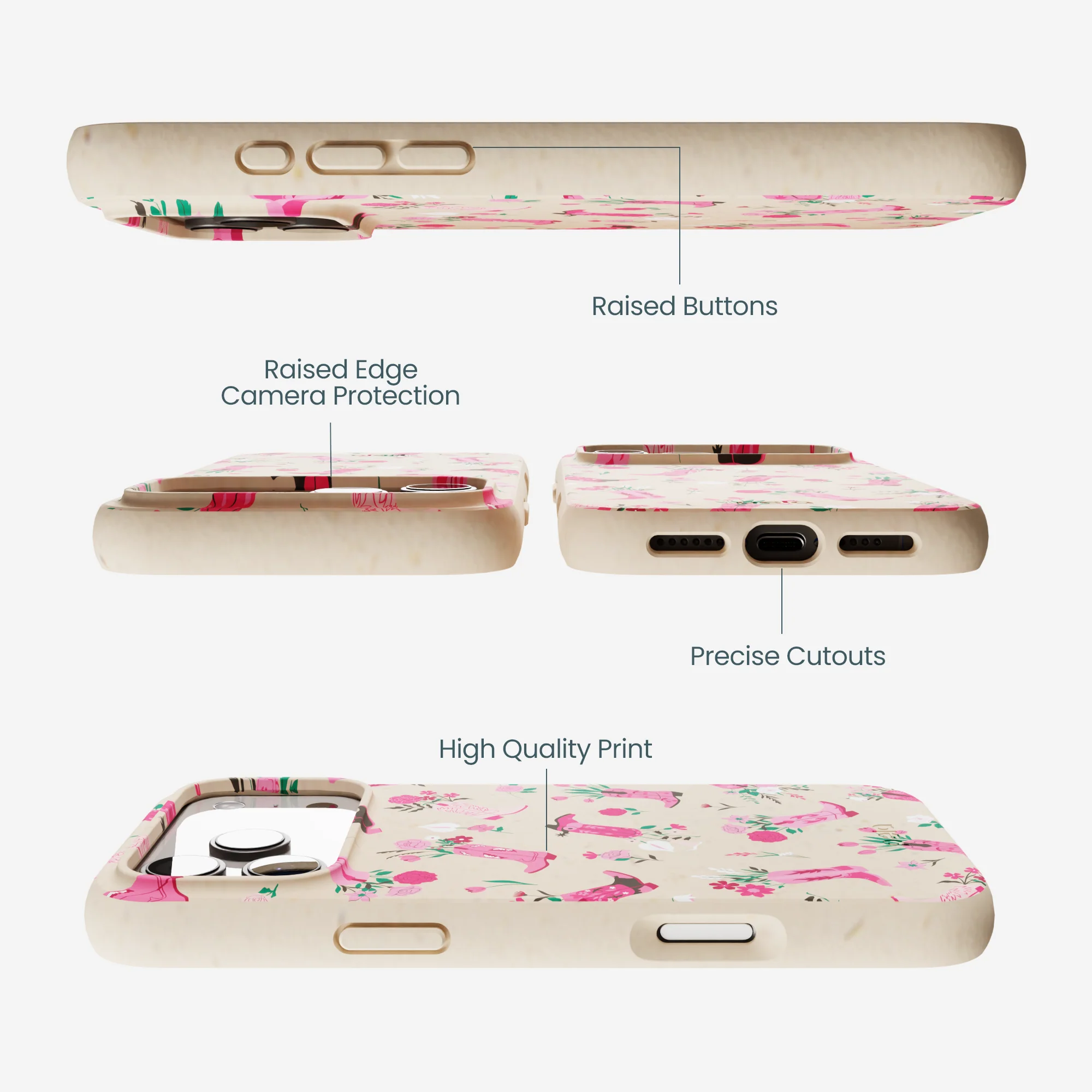 Seashell Boots N Flowers iPhone 17 Pro Max Case - Image 3