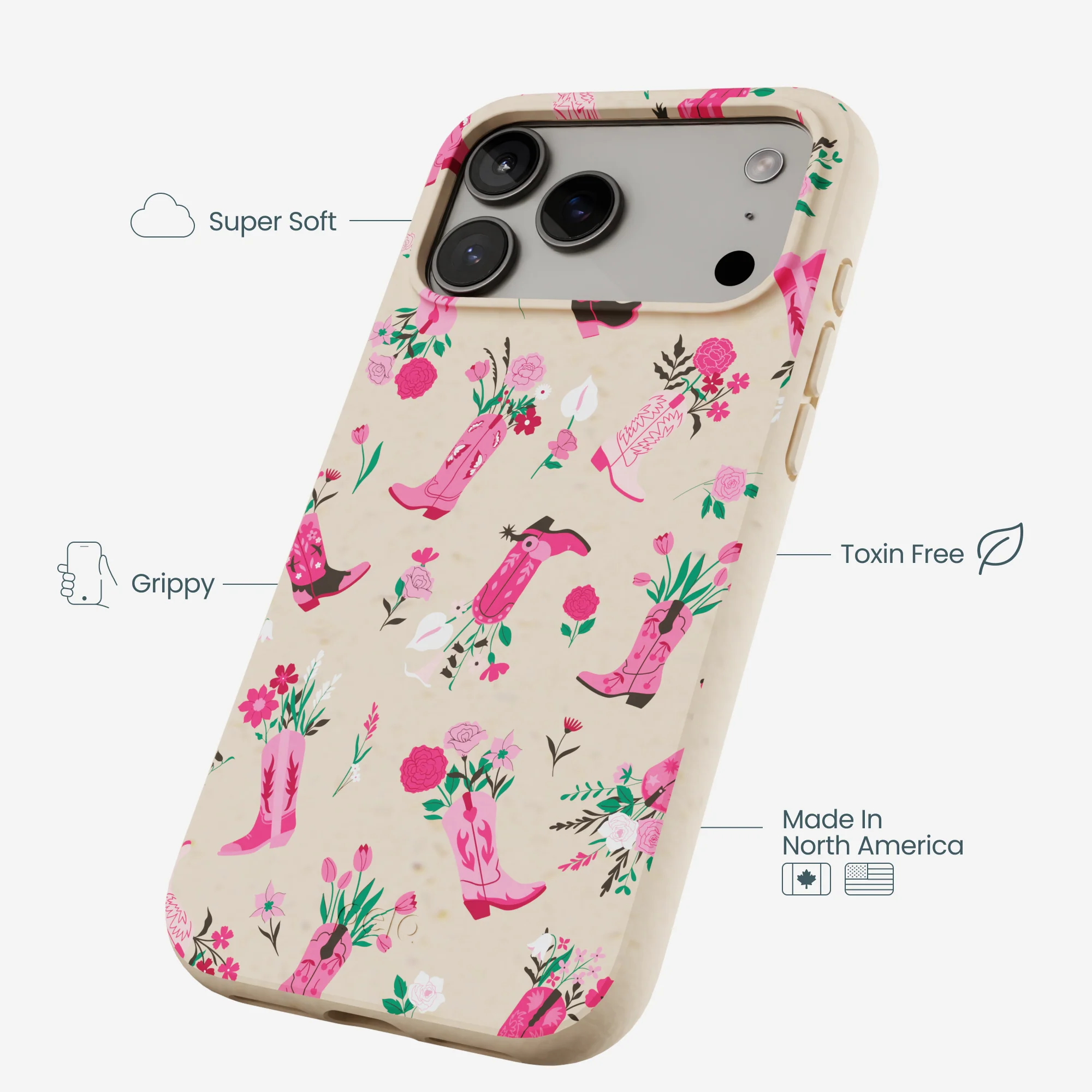 Seashell Boots N Flowers iPhone 17 Pro Max Case - Image 4