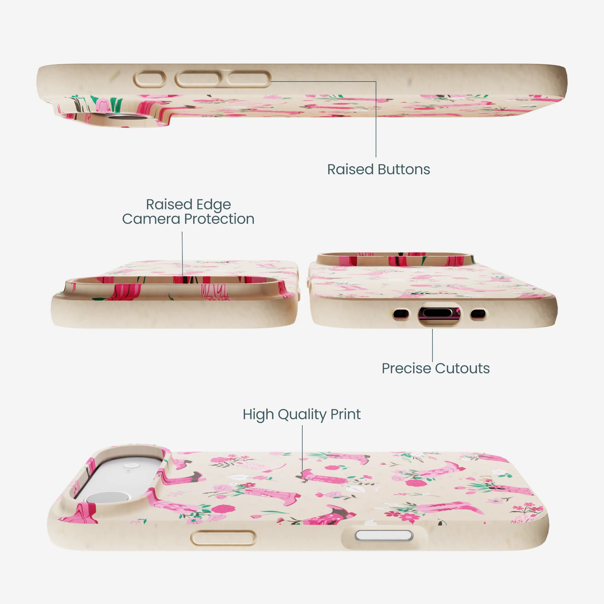 Seashell Boots N Flowers iPhone Air Case - Image 3