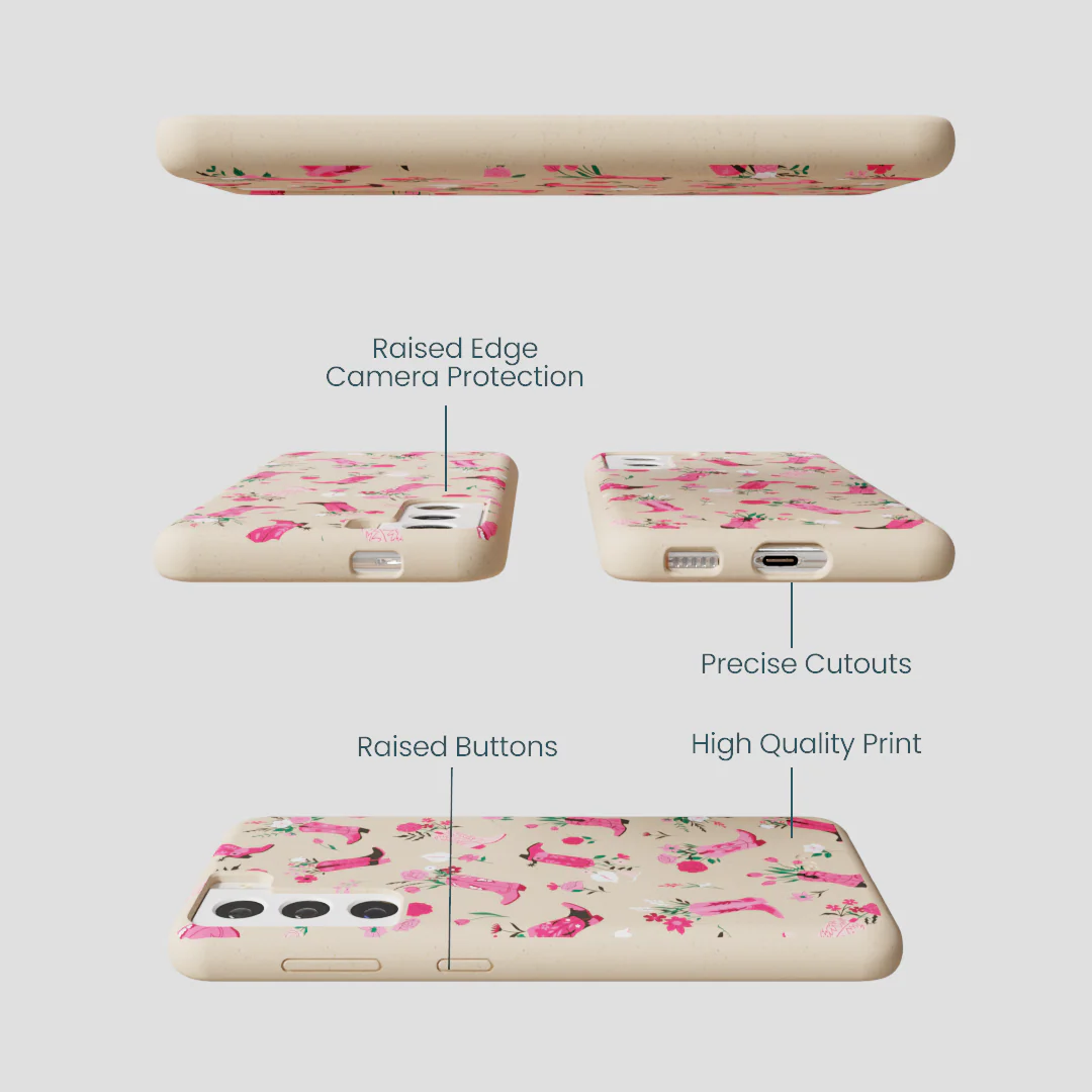 Seashell Boots N Flowers Samsung Galaxy S22 Case - Image 3