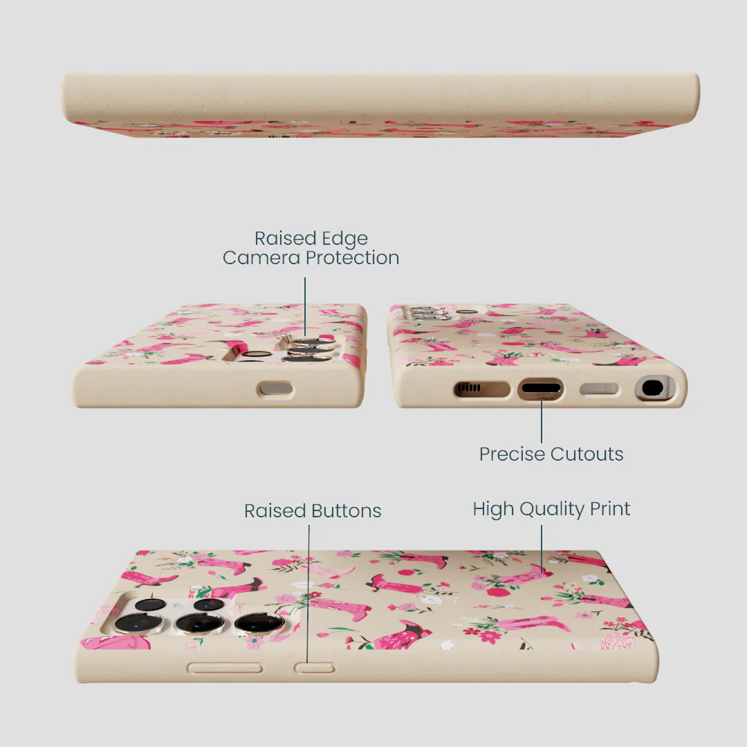 Seashell Boots N Flowers Samsung Galaxy S24 Ultra Case - Image 3