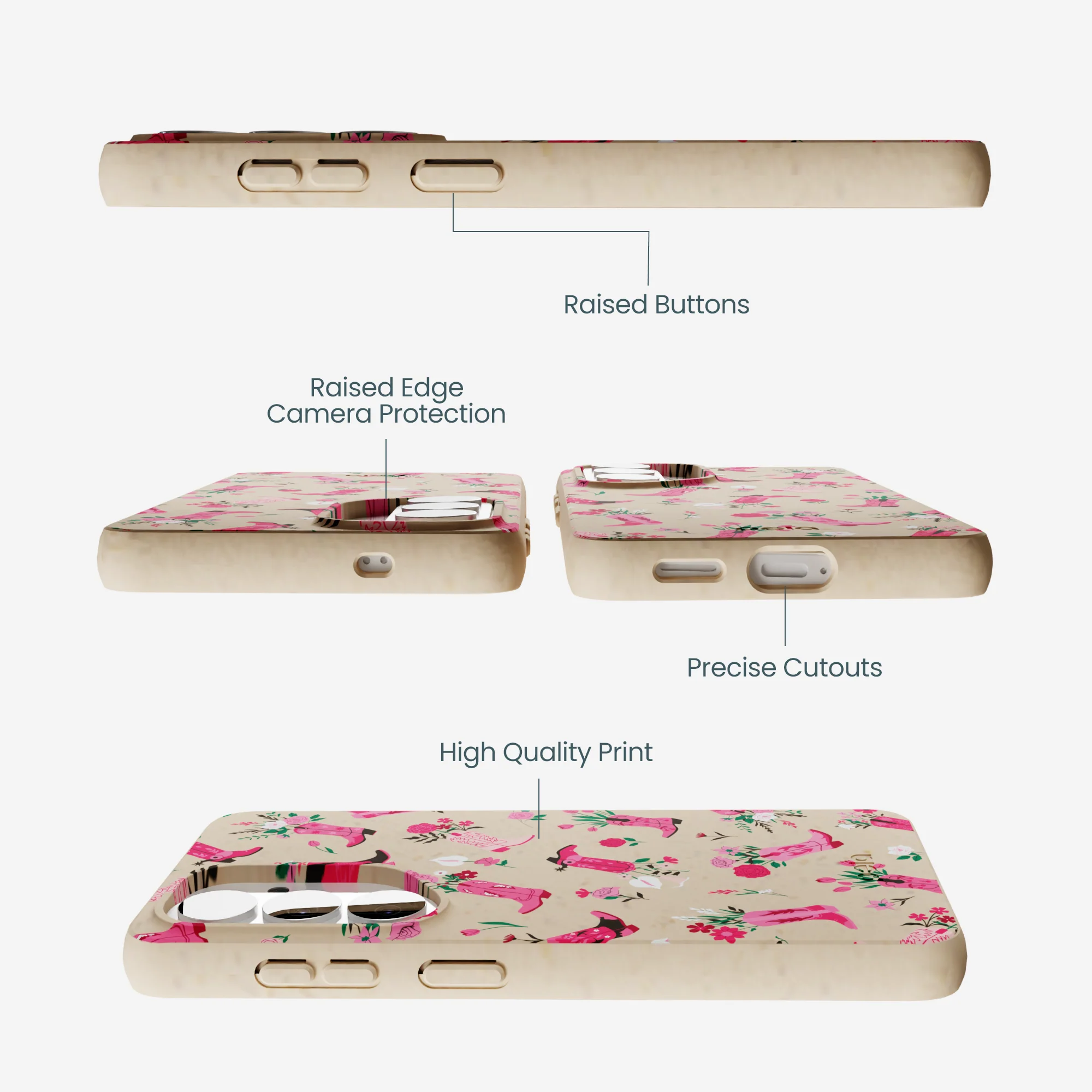 Seashell Boots N Flowers Samsung Galaxy S26 Case - Image 3