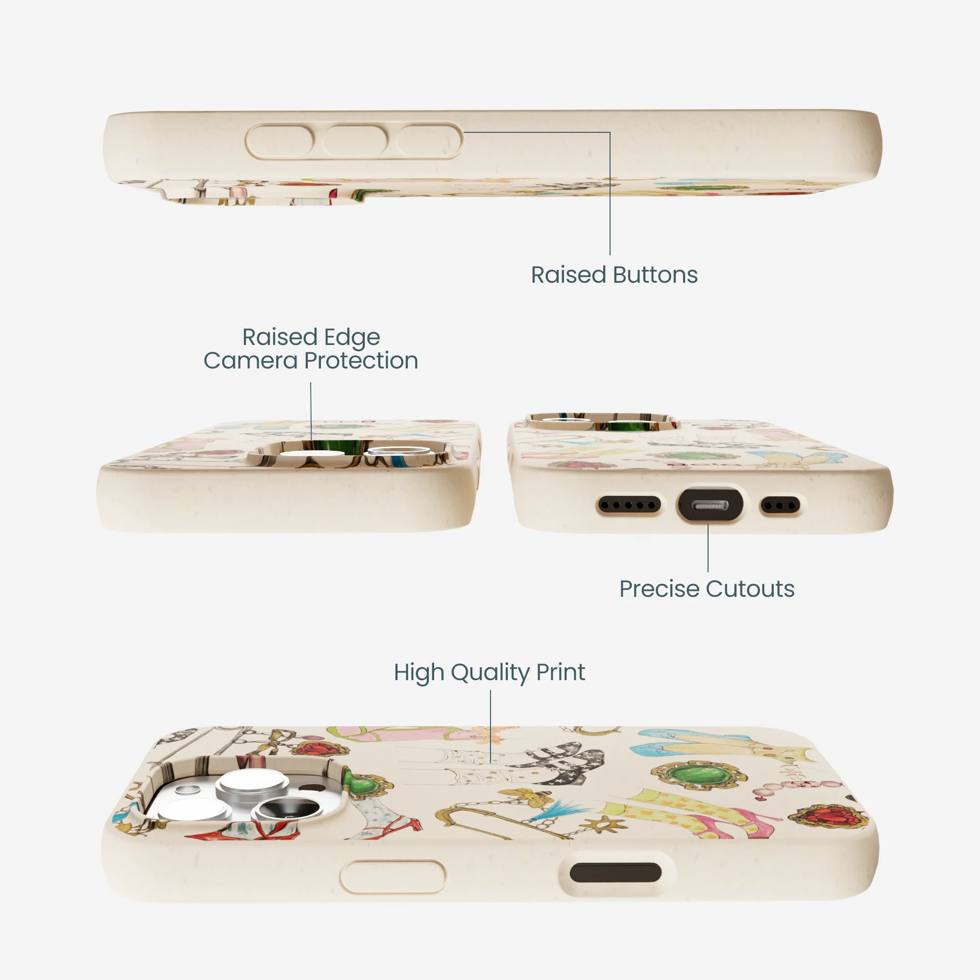 Seashell Brooch Parade iPhone 16 Pro Max Case - Image 3