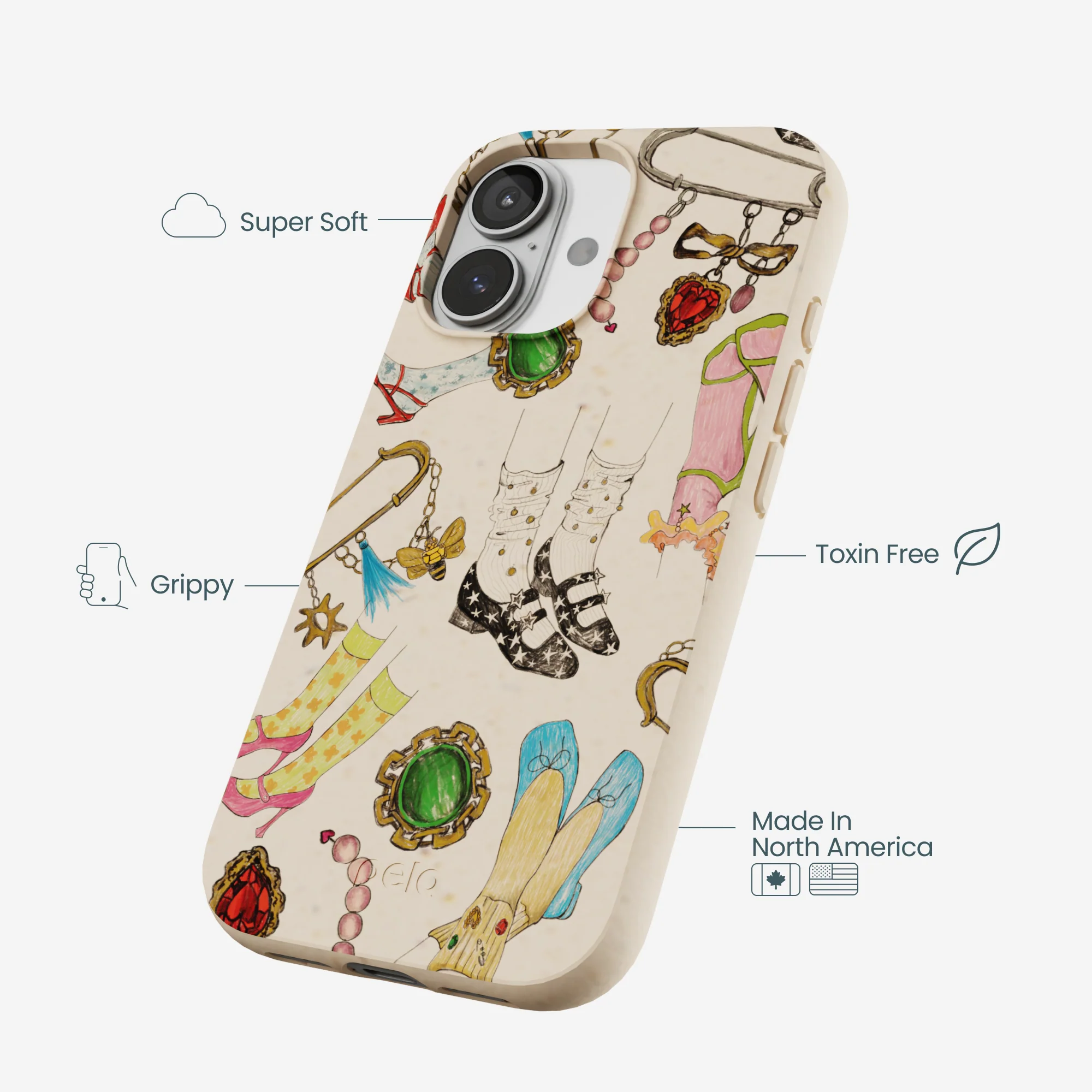 Seashell Brooch Parade iPhone 17 Case - Image 4