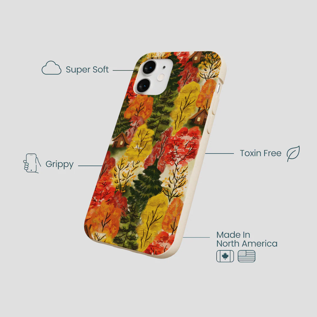 Seashell Cabins in the Woods iPhone 12 Mini Case - Image 4