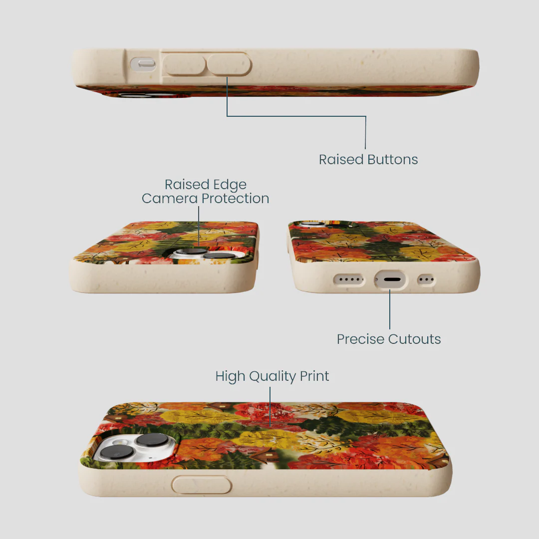 Seashell Cabins in the Woods iPhone 13 Case - Image 3