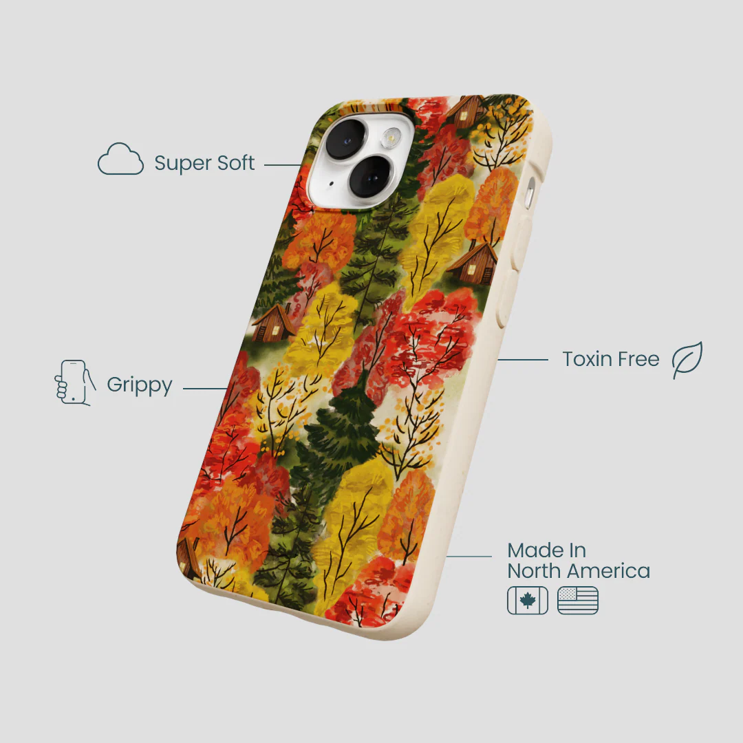 Seashell Cabins in the Woods iPhone 13 Case - Image 4