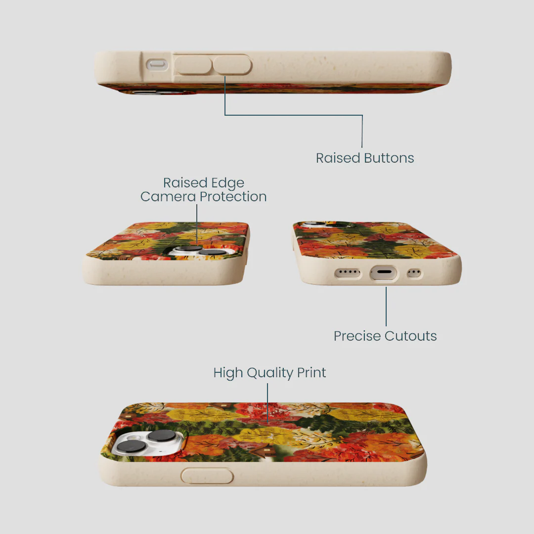 Seashell Cabins in the Woods iPhone 13 Mini Case - Image 3