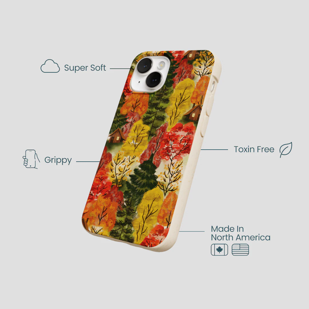Seashell Cabins in the Woods iPhone 13 Mini Case - Image 4
