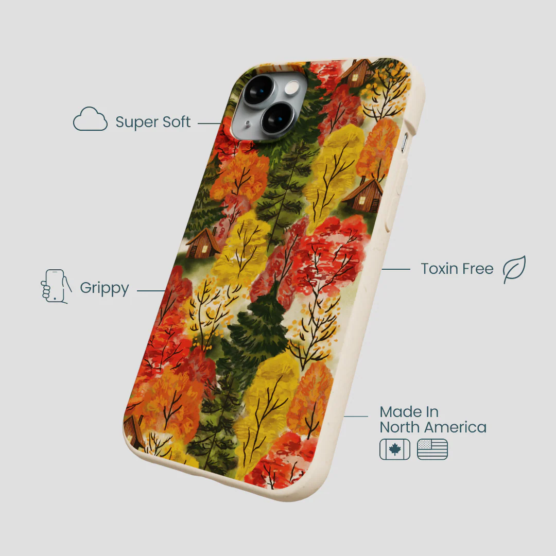 Seashell Cabins in the Woods iPhone 14 Plus Case - Image 4