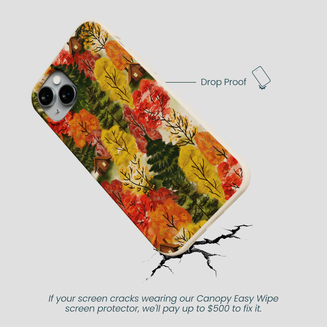 Seashell Cabins in the Woods iPhone 14 Plus Case - Image 5