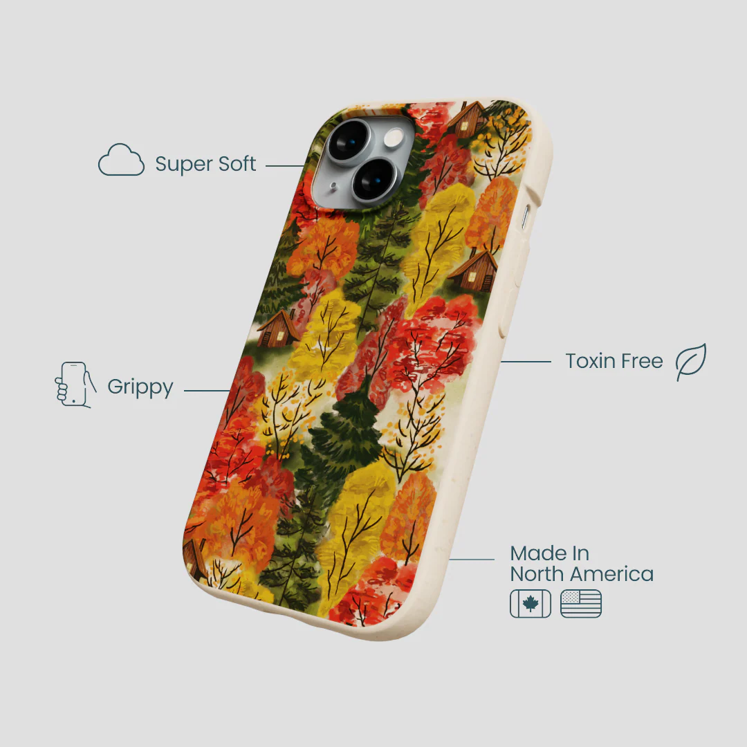 Seashell Cabins in the Woods iPhone 15 Case - Image 4