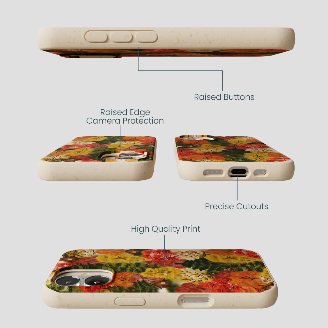 Seashell Cabins in the Woods iPhone 16 Case - Image 3