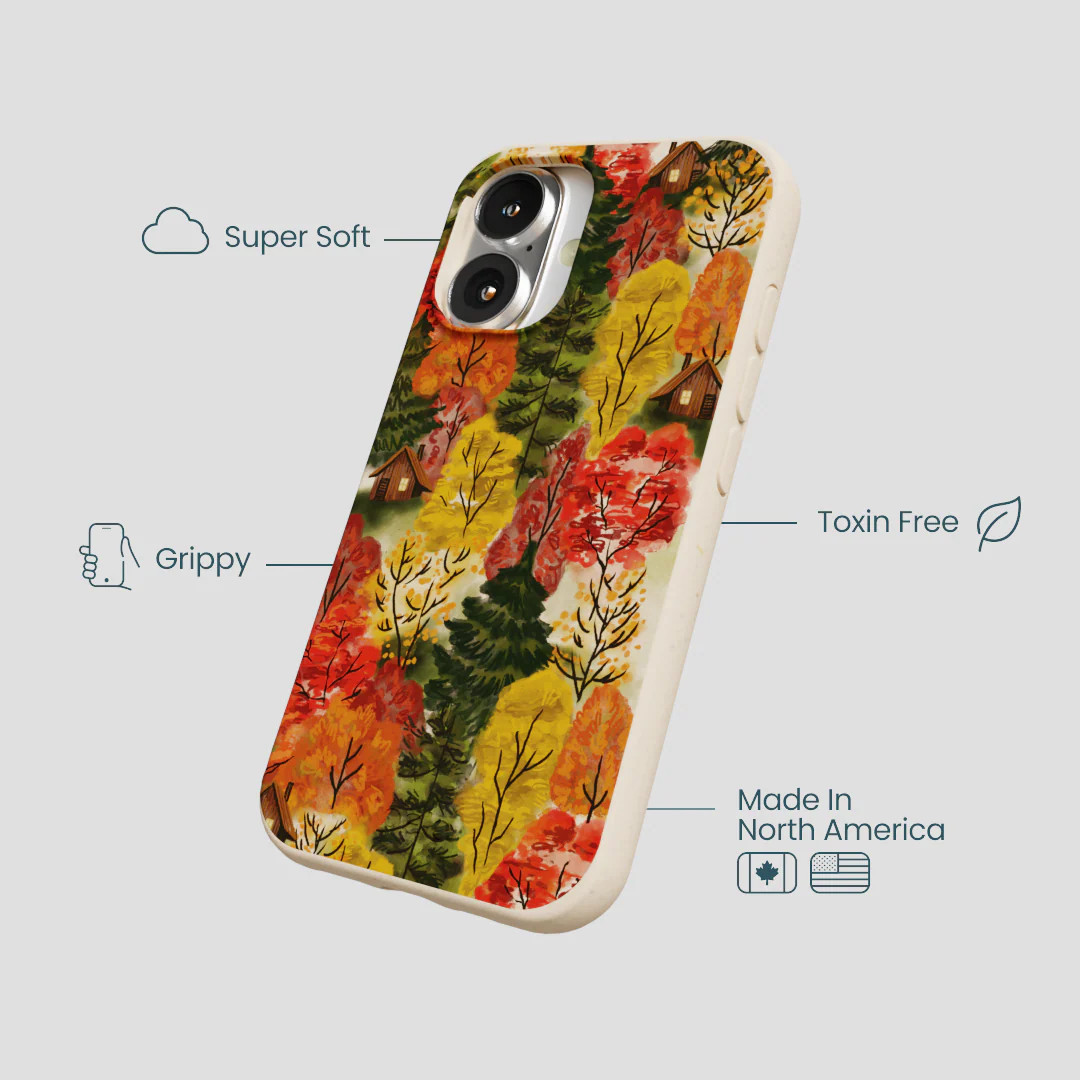 Seashell Cabins in the Woods iPhone 16 Case - Image 4