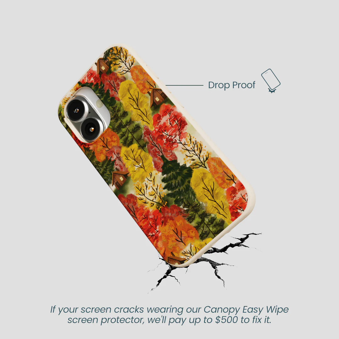 Seashell Cabins in the Woods iPhone 16 Case - Image 5