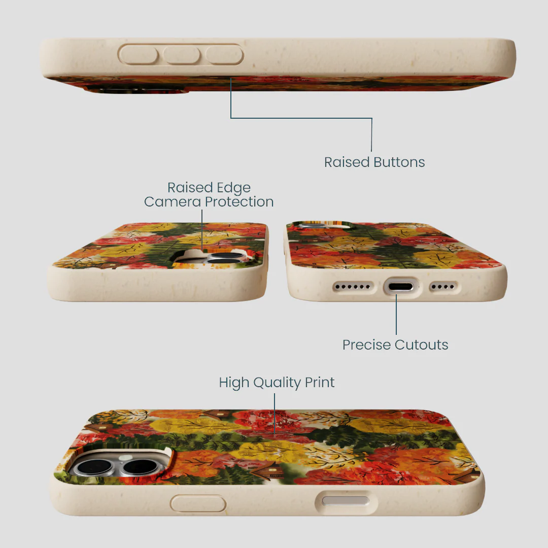 Seashell Cabins in the Woods iPhone 16 Plus Case - Image 3