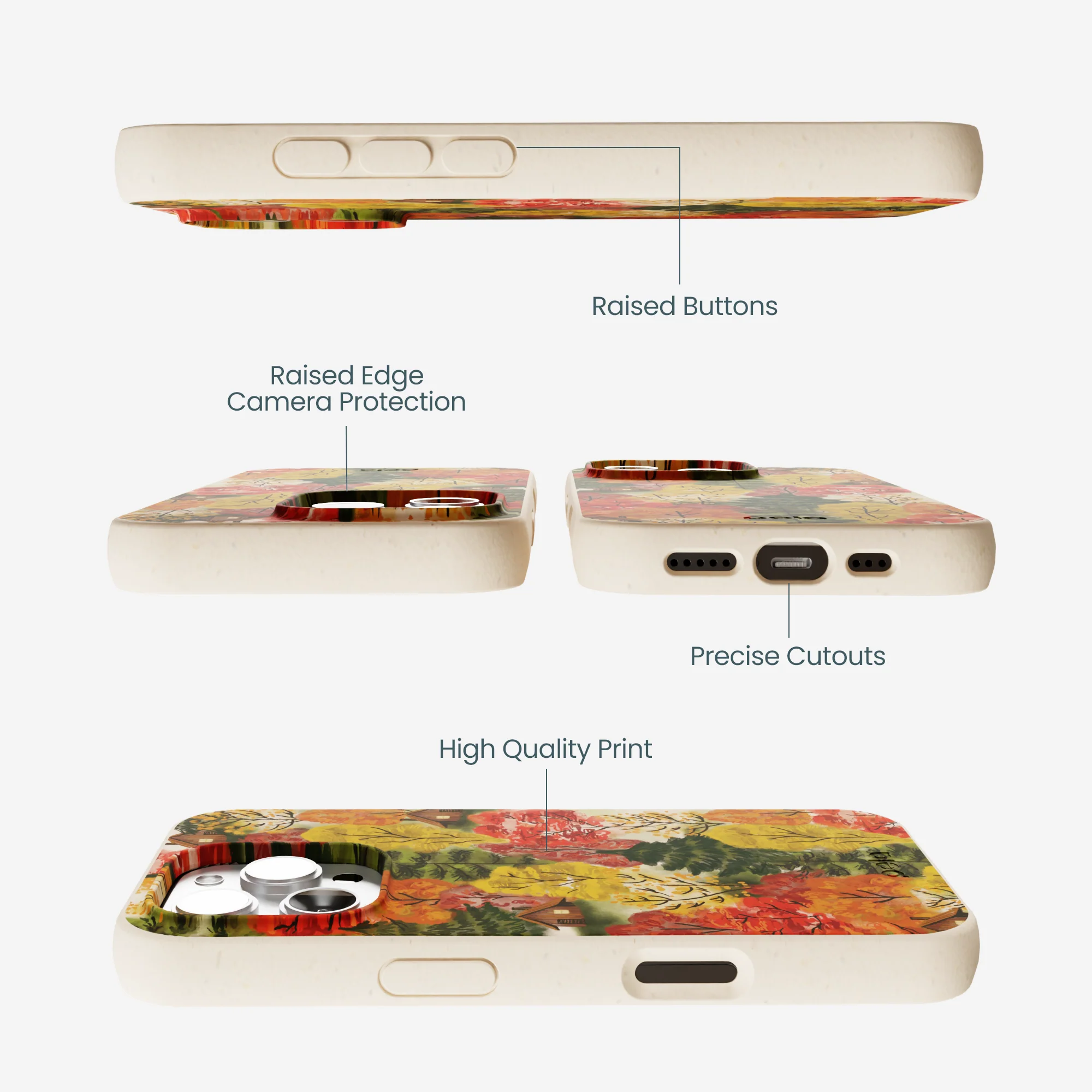 Seashell Cabins in the Woods iPhone 16 Pro Max Case - Image 3