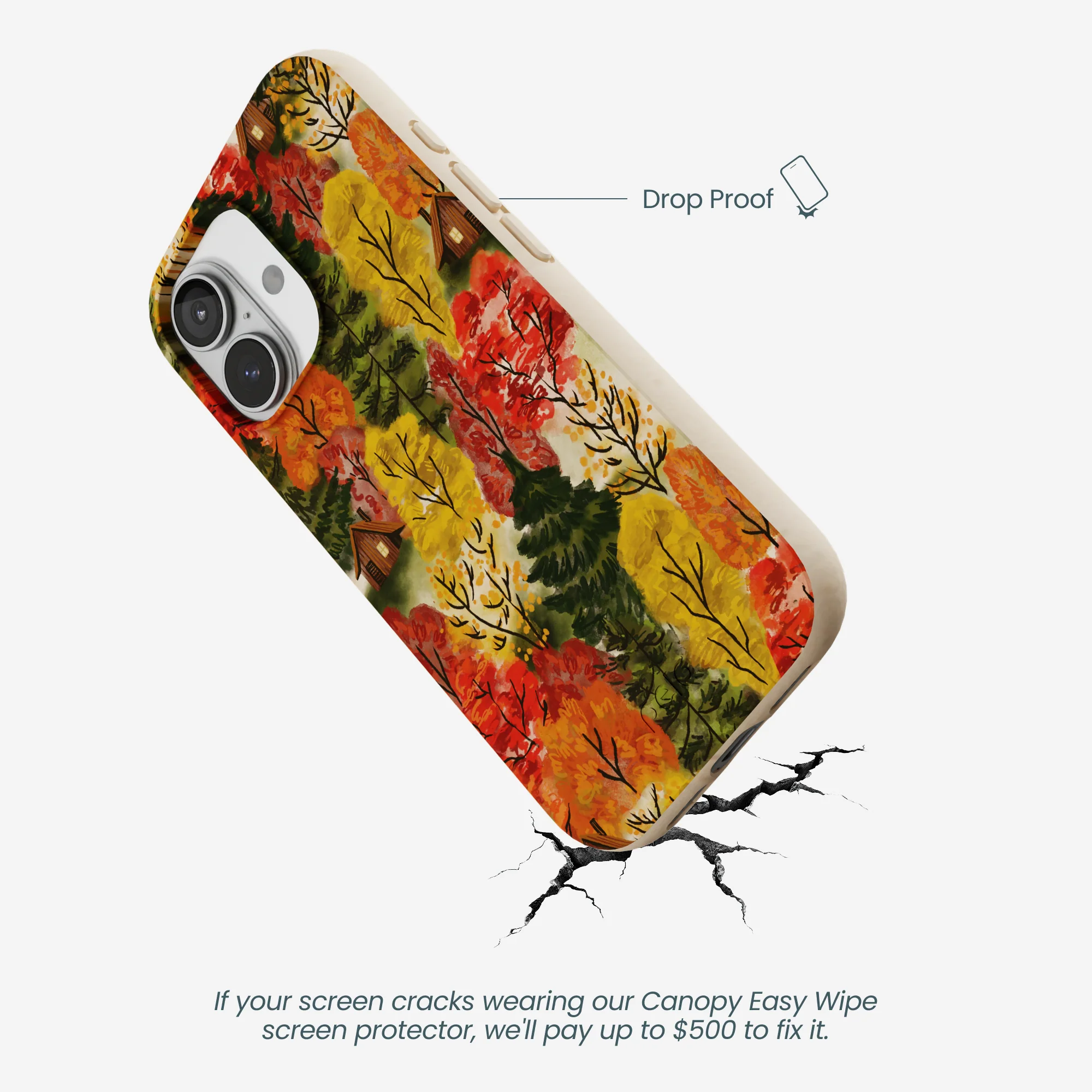 Seashell Cabins in the Woods iPhone 17 Case - Image 4