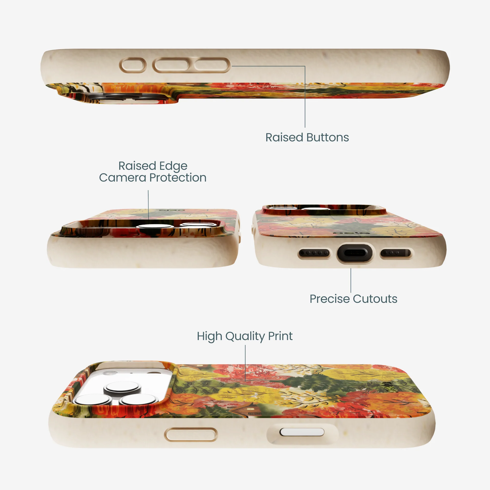 Seashell Cabins in the Woods iPhone 17 Pro Case - Image 3