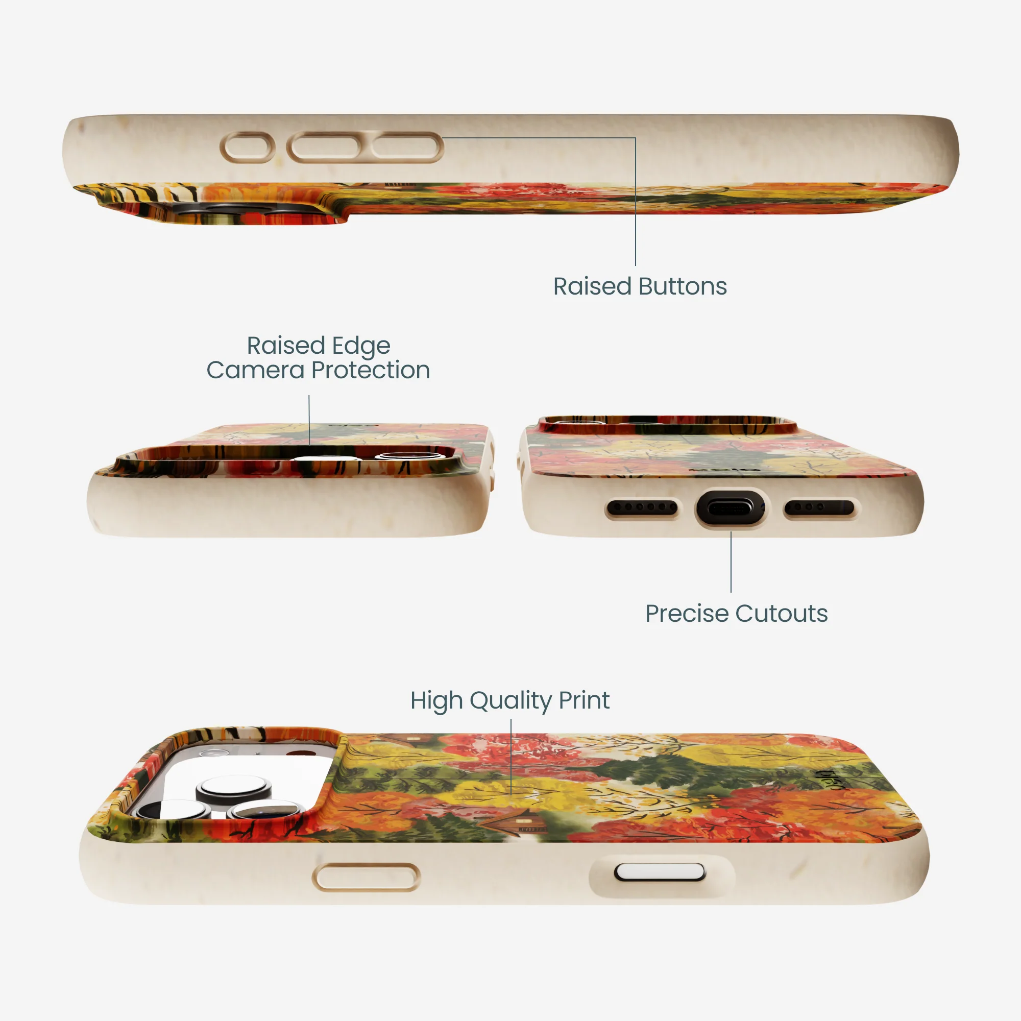 Seashell Cabins in the Woods iPhone 17 Pro Max Case - Image 3