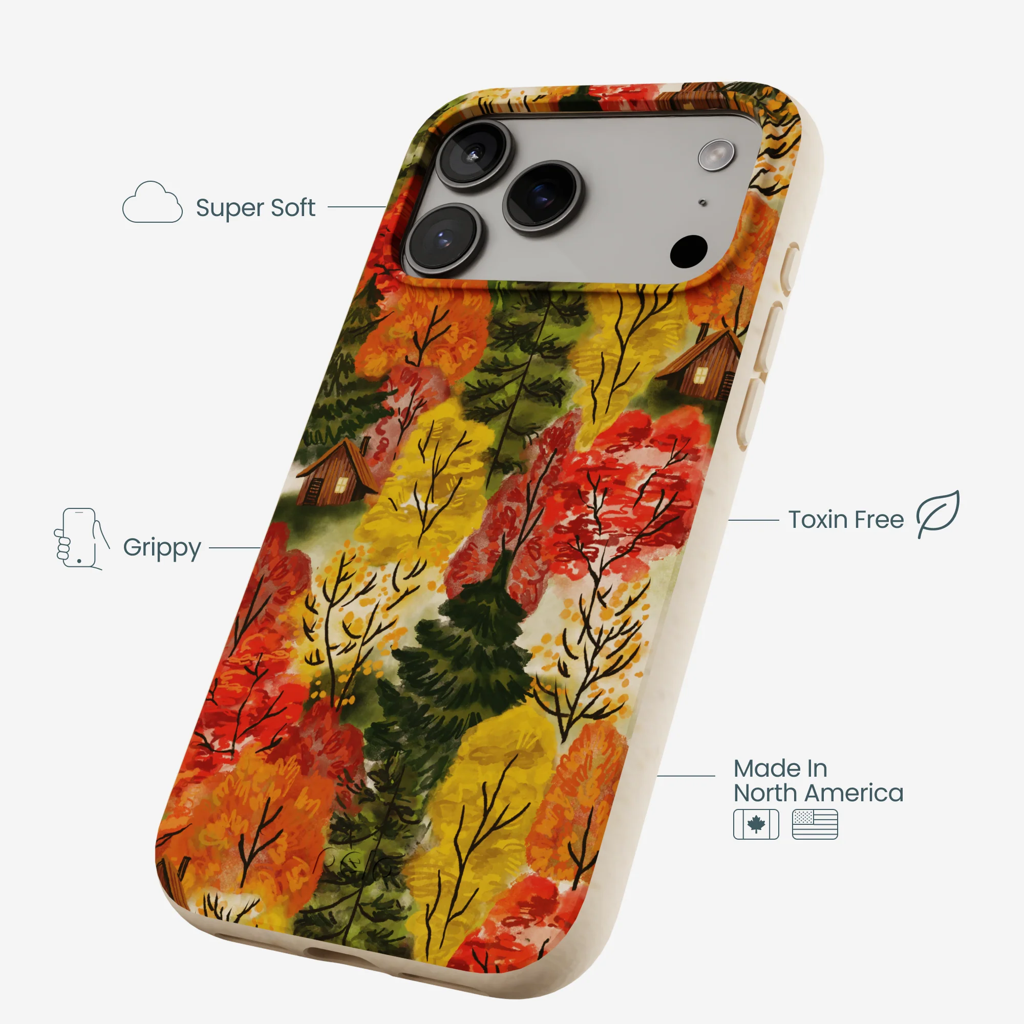 Seashell Cabins in the Woods iPhone 17 Pro Max Case - Image 4