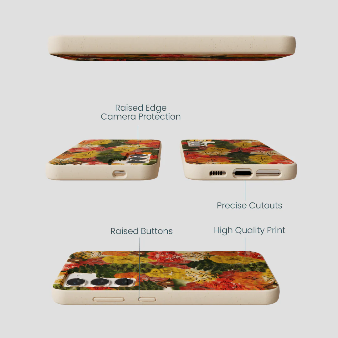 Seashell Cabins in the Woods Samsung Galaxy S24 Case - Image 3