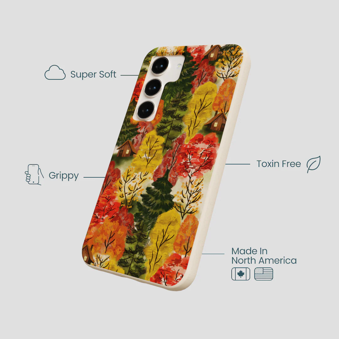 Seashell Cabins in the Woods Samsung Galaxy S24 Case - Image 4