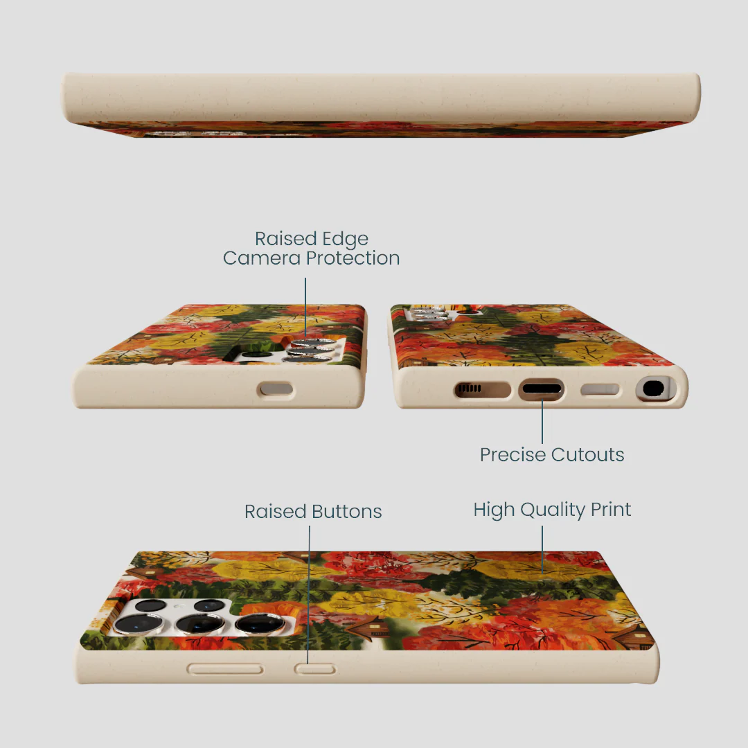 Seashell Cabins in the Woods Samsung Galaxy S24 Ultra Case - Image 3
