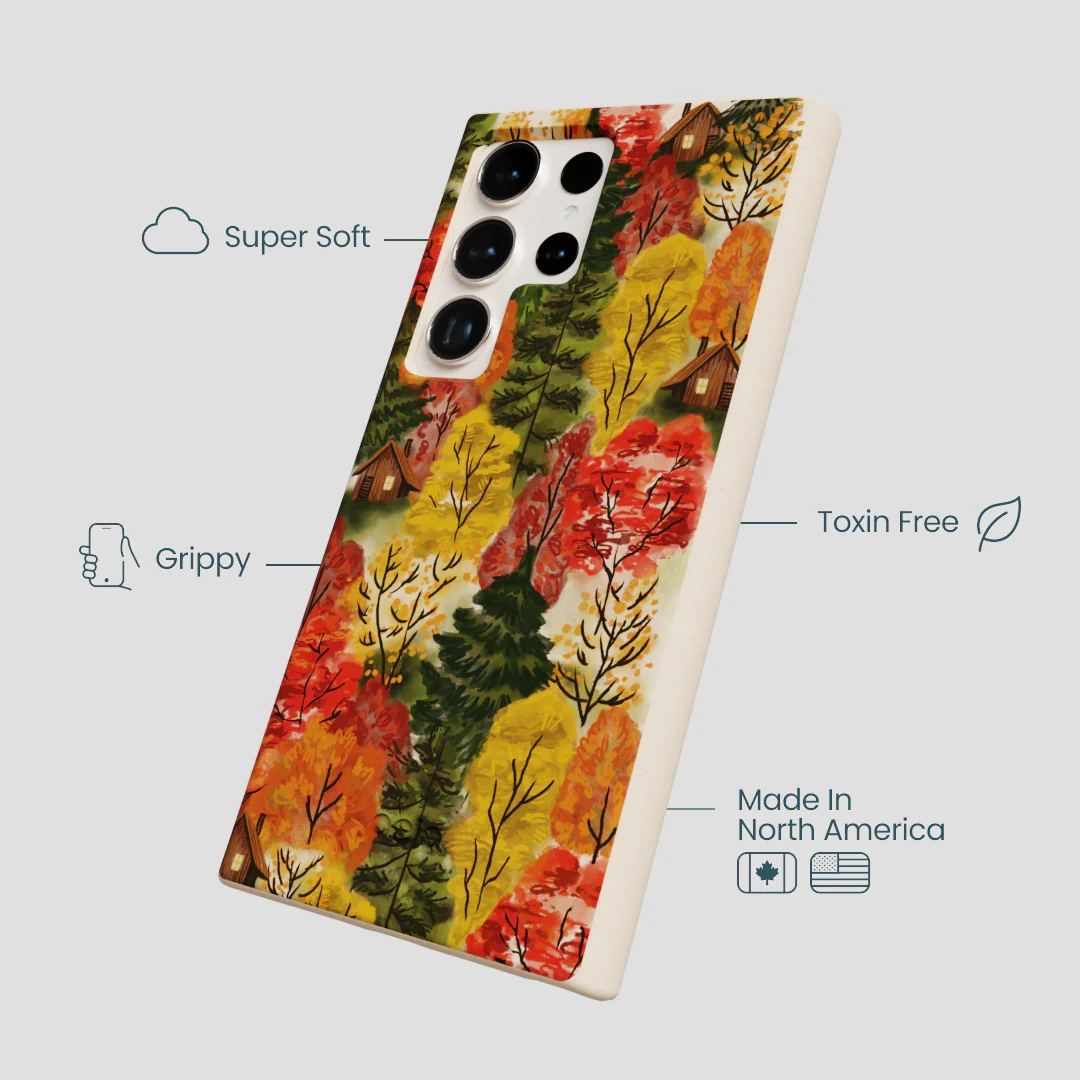 Seashell Cabins in the Woods Samsung Galaxy S24 Ultra Case - Image 4