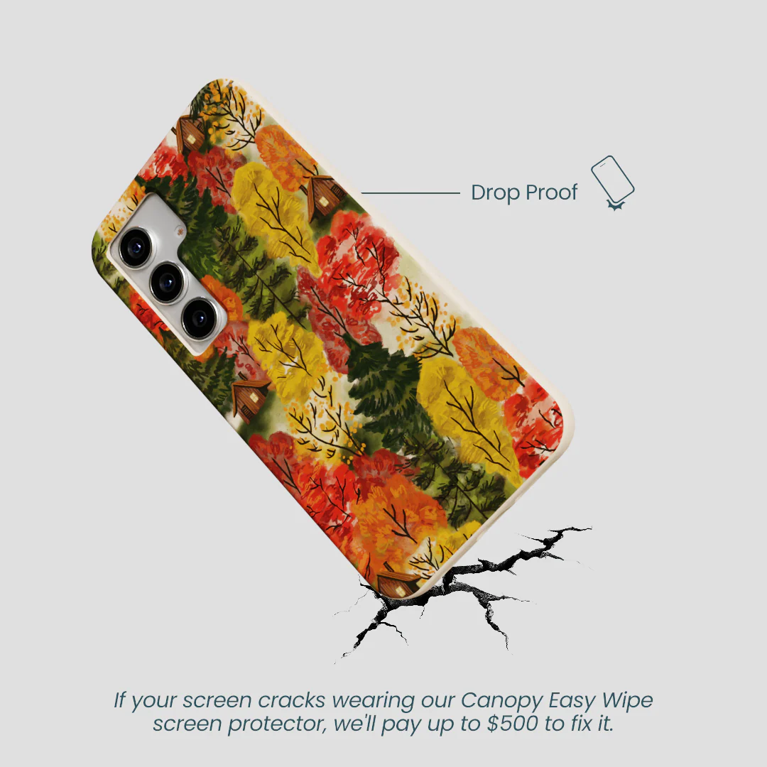 Seashell Cabins in the Woods Samsung Galaxy S25 Case - Image 5