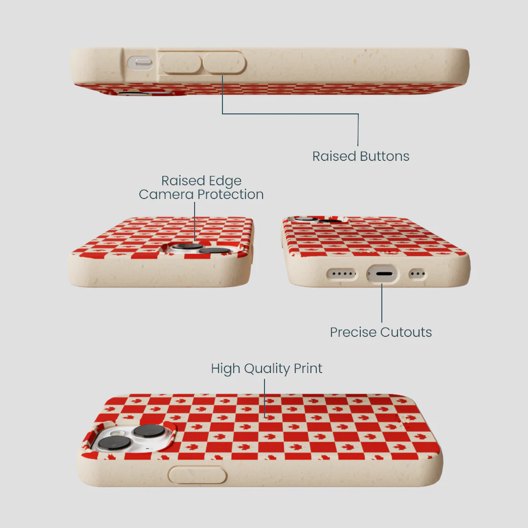 Seashell Canadian Flag iPhone 13 Case - Image 3