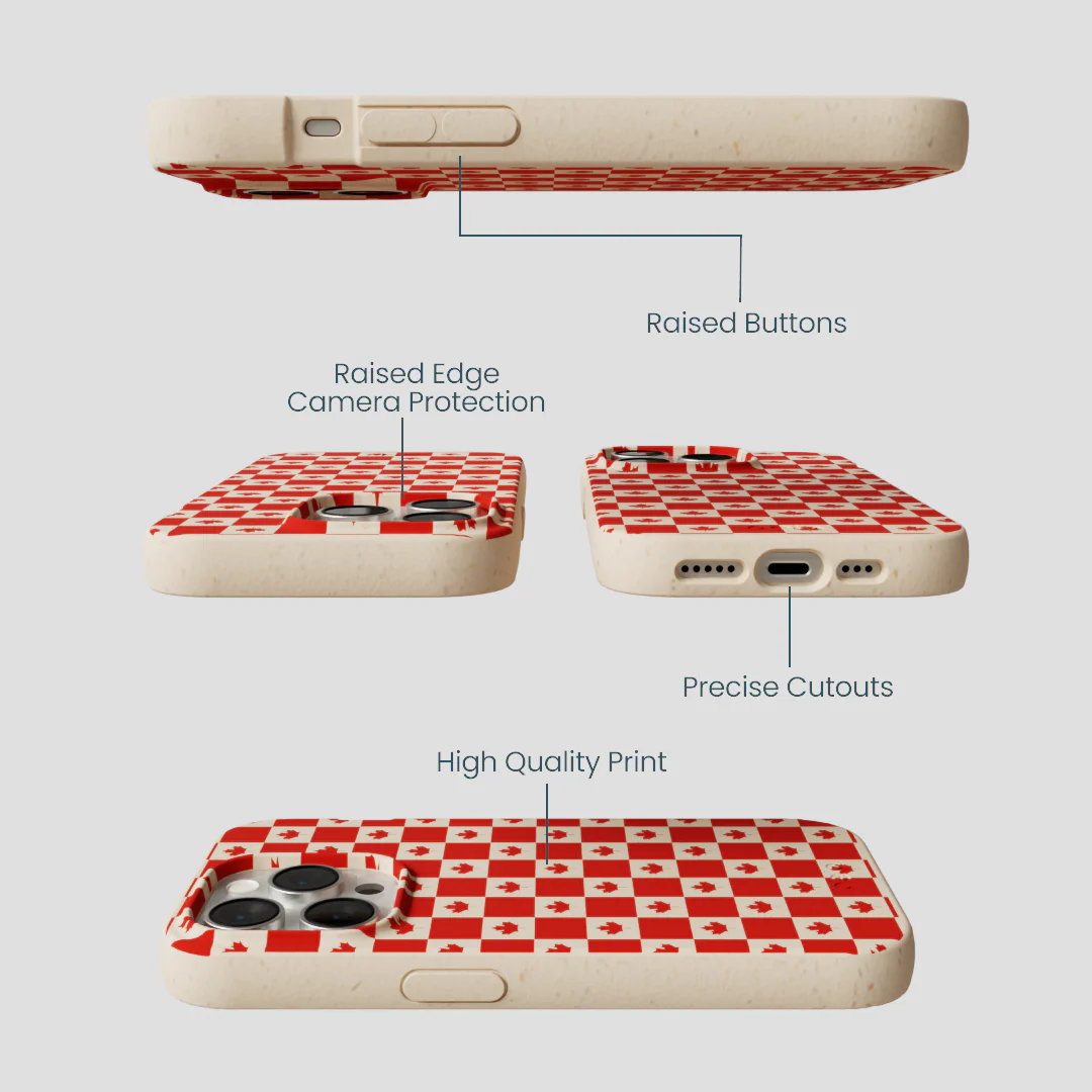 Seashell Canadian Flag iPhone 14 Pro Case - Image 3