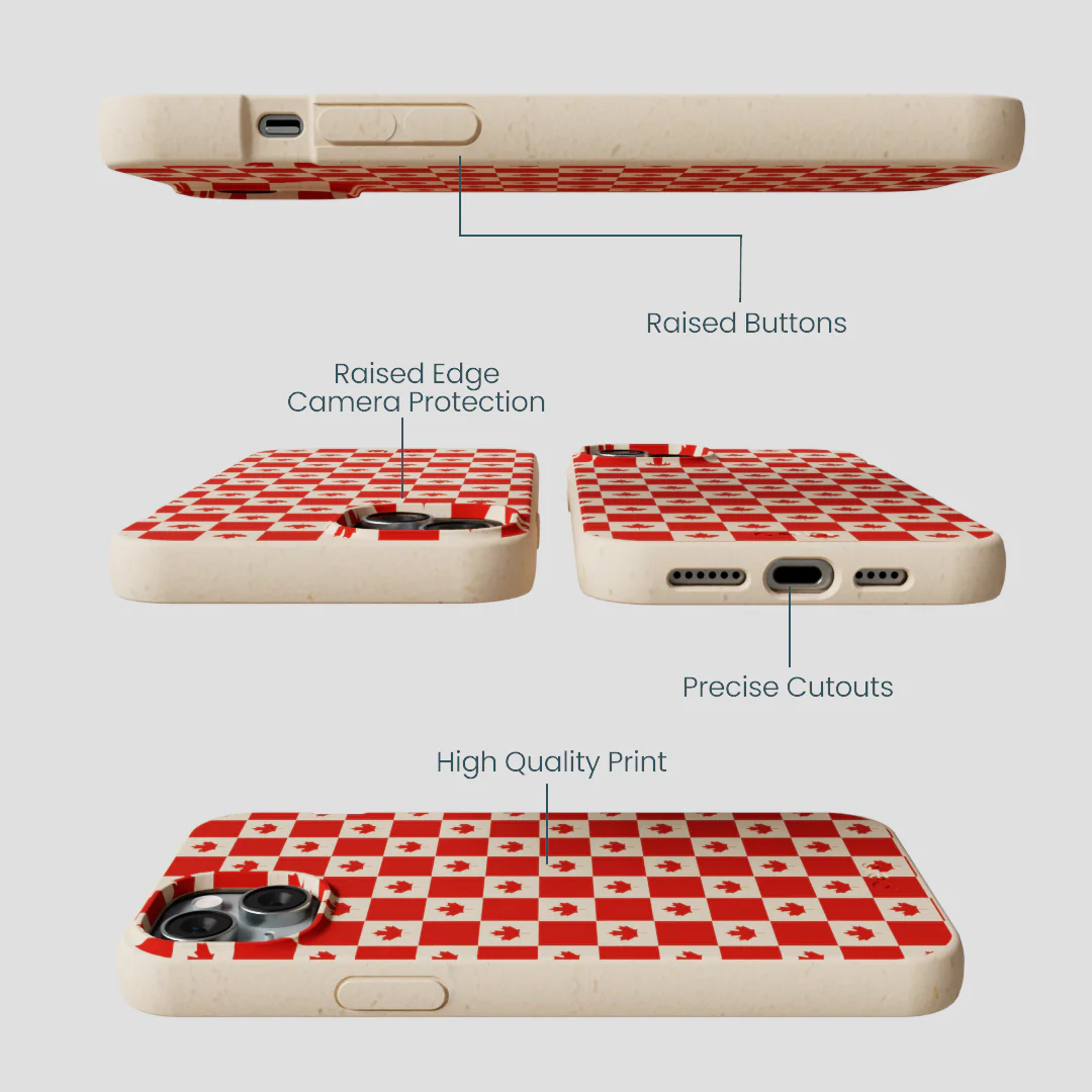 Seashell Canadian Flag iPhone 15 Plus Case - Image 3