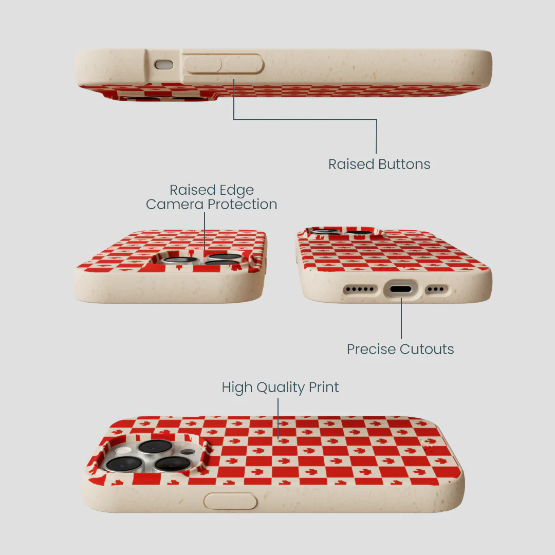 Seashell Canadian Flag iPhone 15 Pro Case - Image 3