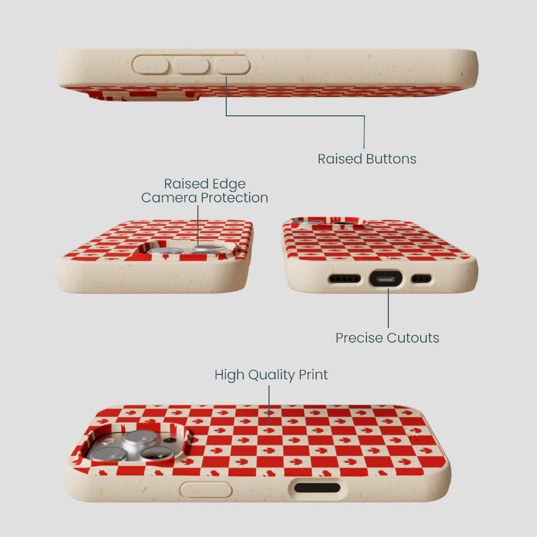 Seashell Canadian Flag iPhone 16 Pro Case - Image 3