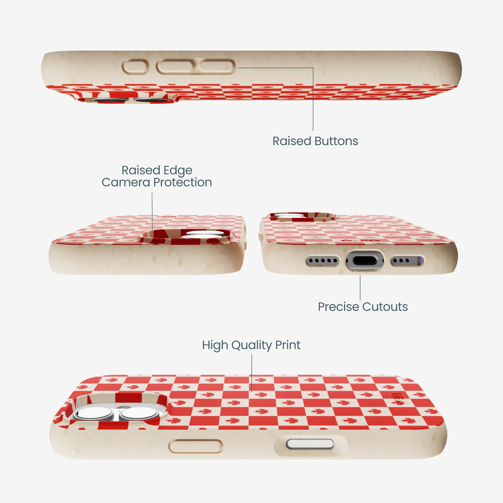 Seashell Canadian Flag iPhone 17 Case - Image 3