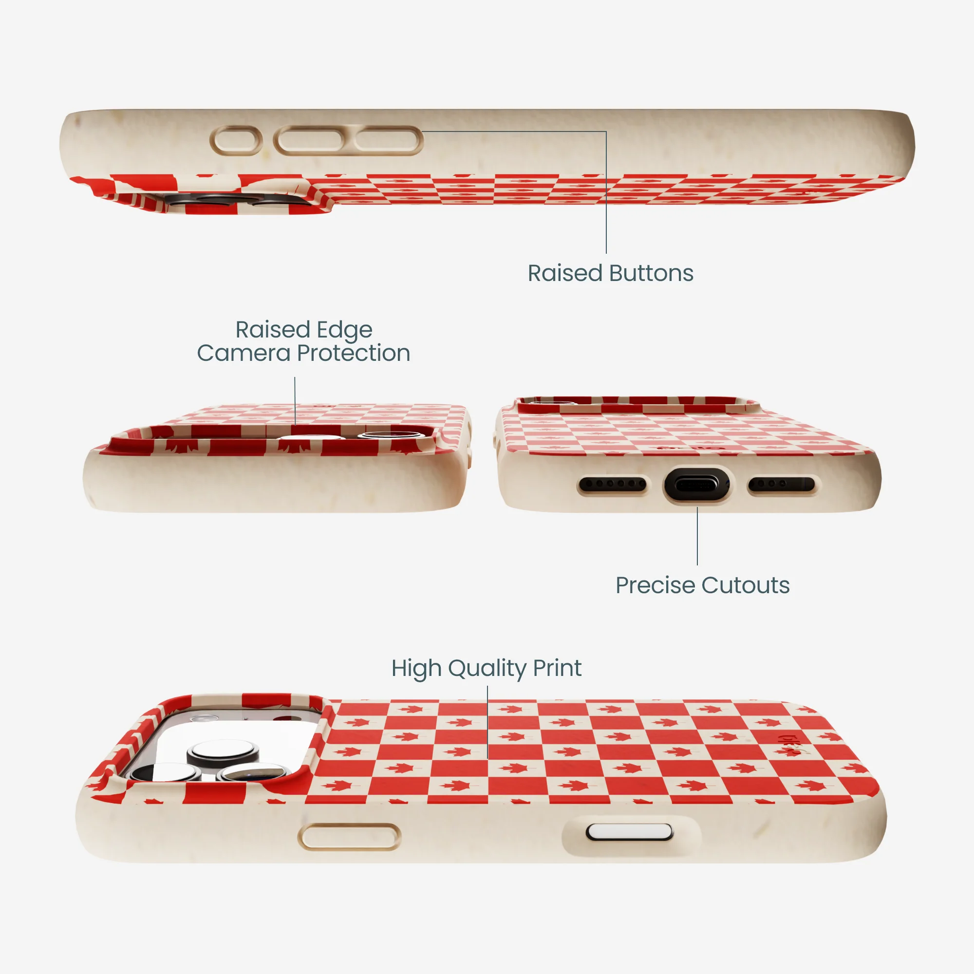Seashell Canadian Flag iPhone 17 Pro Max Case - Image 3