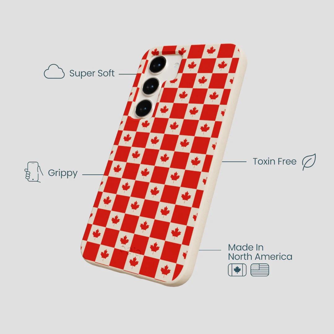 Seashell Canadian Flag Samsung Galaxy S24 Case - Image 4
