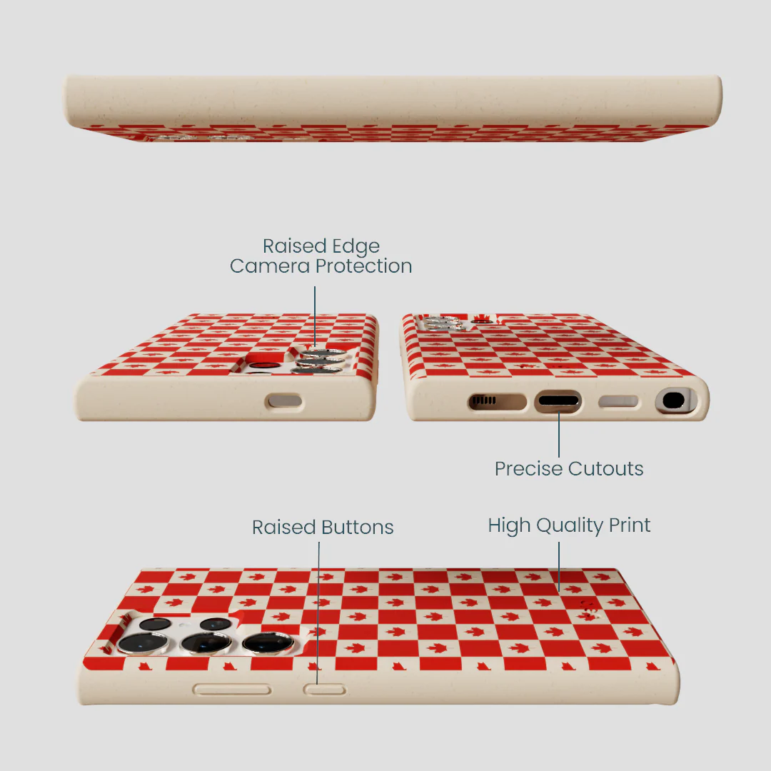 Seashell Canadian Flag Samsung Galaxy S24 Ultra Case - Image 3